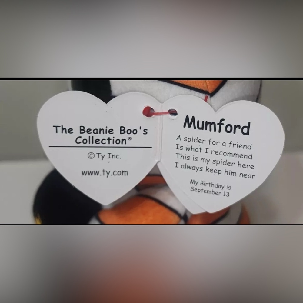 Ty Beanie Boos MUMFORD the Halloween Mummy 6" NEW Plush Stuffed Animal Toy - Picture 4 of 6